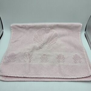 VTG Cannon Large Hand Towel Sea Shell‎ Pink Cotton